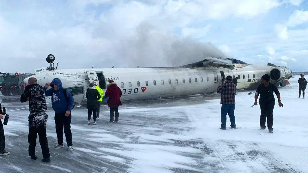 Toronto Plane Crash Delta Flight from Minneapolis Flips During Landing