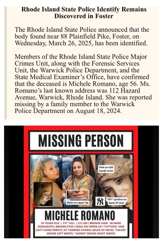 Michelle Romano Death & Obituary: A Tragic End to the Disappearance of a Beloved Warwick Woman